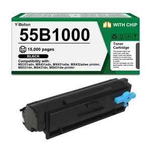 High Yield 55B1000 Black Toner Cartridge Compatible with Lexmark 55B1000 55B1H00 Toner Cartridge for MS331dn MS431dn MS431dw MX331adn MX431adn MX431adw MX432adwe Laser Printer(3,000 Pages) High Yield 55B1000 Black Toner Cartridge Compatible with Lexmark 55B1000 55B1H00 Toner Cartridge for MS331dn MS431dn MS431dw MX331adn MX431adn MX431adw MX432adwe Laser Printer(3,000 Pages)