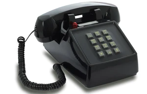 PushMeFon Cable Push Button Landline Phone, Black Non electric vintage dialing for wired connections. Retro home, office or hallway, with a real metal bell PushMeFon Cable Push Button Landline Phone, Black Non electric vintage dialing for wired connections. Retro home, office or hallway, with a real metal bell