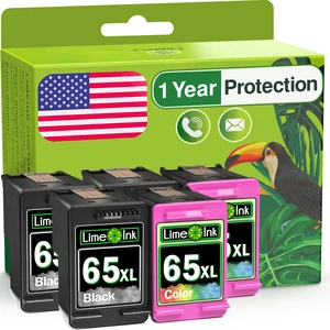 65XL Black Color Combo Remanufactured Ink Cartridge Replacement for HP Ink 65 HP65 XL HP65XL for Envy 5055 5052 5010 5070 5014 Deskjet 3755 3772 2600 3752 2652 2655 2622 2640 Printers - 5 Pack 65XL Black Color Combo Remanufactured Ink Cartridge Replacement for HP Ink 65 HP65 XL HP65XL for Envy 5055 5052 5010 5070 5014 Deskjet 3755 3772 2600 3752 2652 2655 2622 2640 Printers - 5 Pack