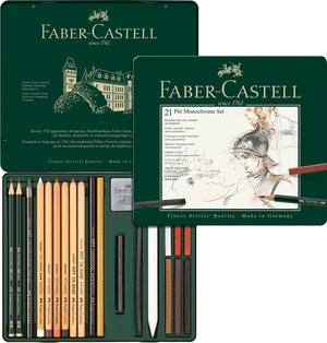 Faber-Castel 21 Piece Pitt Monochrome Tin Set Faber-Castel 21 Piece Pitt Monochrome Tin Set