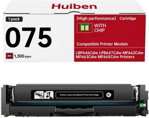 Compatible with Canon 075 Toner Cartridges Black MF663Cdw MF662Cdw toner With chip, Compatible with CRG075 Ink and Canon Color image CLASS MF665Cdw LBP646Cdw LBP647Cdw LBP640 MF660 Printer, 1-Pack Compatible with Canon 075 Toner Cartridges Black MF663Cdw MF662Cdw toner With chip, Compatible with CRG075 Ink and Canon Color image CLASS MF665Cdw LBP646Cdw LBP647Cdw LBP640 MF660 Printer, 1-Pack