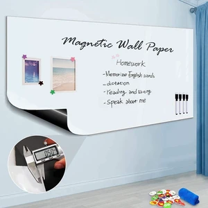 Magnetic Whiteboard Sticker for Wall/Door, 48" x 36" Large Self Adhesive White Board Wallpaper, Whiteboard Contact Paper, Large Dry Erase Sheet/Film for Office/Home/School Magnetic Whiteboard Sticker for Wall/Door, 48" x 36" Large Self Adhesive White Board Wallpaper, Whiteboard Contact Paper, Large Dry Erase Sheet/Film for Office/Home/School