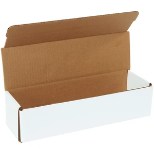 BFMLR7 Corrugated Cardboard Mailers, 12" x 3 1/2" x 3", Tuck Top One-Piece, Die-Cut Shipping Cartons, Large Mailing, 3" Height, 12" Length, 3.5" Width, White (Pack of 50) BFMLR7 Corrugated Cardboard Mailers, 12" x 3 1/2" x 3", Tuck Top One-Piece, Die-Cut Shipping Cartons, Large Mailing, 3" Height, 12" Length, 3.5" Width, White (Pack of 50)