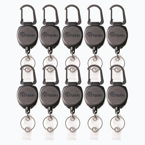 Sidekick Professional Heavy Duty Self Retracting ID Badge/Key Reel with Retractable Kevlar Cord, 24" Black (10 Count) Sidekick Professional Heavy Duty Self Retracting ID Badge/Key Reel with Retractable Kevlar Cord, 24" Black (10 Count)
