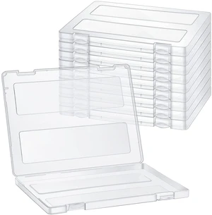 10 Pieces A4 File Box Paper Photo Storage Box Document Organizer Clear Plastic, 12.52 x 9.5 Inch, Dustproof and Sturdy, Snap Closure, Portable Case for School Office Supplies Accessories 10 Pieces A4 File Box Paper Photo Storage Box Document Organizer Clear Plastic, 12.52 x 9.5 Inch, Dustproof and Sturdy, Snap Closure, Portable Case for School Office Supplies Accessories