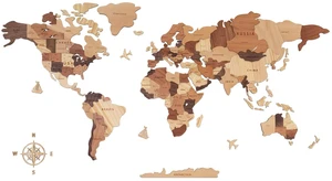 Wooden World Map 3D, Wood World Map Wall Art, Multilayered Wooden Map of The World Wall Decoration, Idea Housewarming Gift Large Wood Travel Map for Home & Office Décor (M) Wooden World Map 3D, Wood World Map Wall Art, Multilayered Wooden Map of The World Wall Decoration, Idea Housewarming Gift Large Wood Travel Map for Home & Office Décor (M)