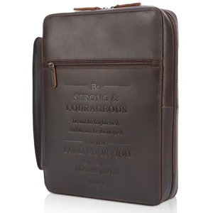 Full Grain Leather Bible Cover Carrying Book Case Church Bag, Bible Book Protector with YKK Zipper, Religious Gift for Men and Women Full Grain Leather Bible Cover Carrying Book Case Church Bag, Bible Book Protector with YKK Zipper, Religious Gift for Men and Women