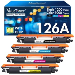 126A Toner Cartridge CE310A CE311A CE312A CE313A for HP LaserJet Pro 4 Pack Replacement for HP 126A, Compatible with 100 Color MFP M175 M175nw M275 M275nw CP1025nw CP1025, CE310A 126A Toner Cartridge CE310A CE311A CE312A CE313A for HP LaserJet Pro 4 Pack Replacement for HP 126A, Compatible with 100 Color MFP M175 M175nw M275 M275nw CP1025nw CP1025, CE310A