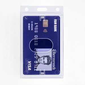 50 Pack Hard Plastic Badge Holder, Vertical Clear ID Card Holder, Rigid Case Single ID Protector with Easy Access Thumb Slot, Scannable, for Lanyard Neck Chain and Badge Reels-Frosted Clear 50 Pack Hard Plastic Badge Holder, Vertical Clear ID Card Holder, Rigid Case Single ID Protector with Easy Access Thumb Slot, Scannable, for Lanyard Neck Chain and Badge Reels-Frosted Clear