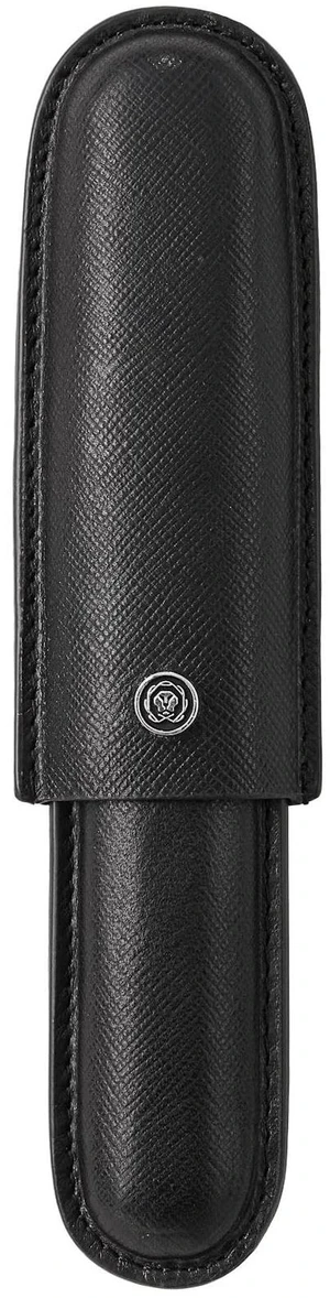 Cigar Style Single Pen Case, Pen Pouch for Business, Travel & Gifting, Genuine Saffiano Leather, Gift Box Presentation - Black Cigar Style Single Pen Case, Pen Pouch for Business, Travel & Gifting, Genuine Saffiano Leather, Gift Box Presentation - Black