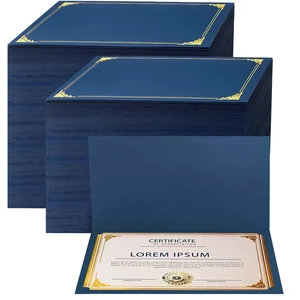 150-Pack Navy Blue Certificate Holders with Gold Foil Border, Diploma Covers for Letter Size 8.5x11 Certificates, Awards, Graduation, and Document Papers,Cardstock 150-Pack Navy Blue Certificate Holders with Gold Foil Border, Diploma Covers for Letter Size 8.5x11 Certificates, Awards, Graduation, and Document Papers,Cardstock