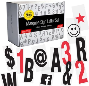 8" Red and Black Marquee Sign Letter Box Set 8" Red and Black Marquee Sign Letter Box Set