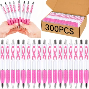 300 Pcs Breast Cancer Awareness Pens Bulk Retractable Pink Ribbon Black Ink Ballpoint Pens Gift Breast Cancer Awareness Party Favors for Office Women Nurse Coworkers Employees Bus Driver 300 Pcs Breast Cancer Awareness Pens Bulk Retractable Pink Ribbon Black Ink Ballpoint Pens Gift Breast Cancer Awareness Party Favors for Office Women Nurse Coworkers Employees Bus Driver