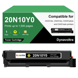 20N10Y0 Yellow Toner Cartridge, with Chip, Standard Yield 1,500 Pages, Compatible for Lexmark CS331dw, CS431dw, CX331adwe, CX431adw Printers, 1-Pack 20N10Y0 Yellow Toner Cartridge, with Chip, Standard Yield 1,500 Pages, Compatible for Lexmark CS331dw, CS431dw, CX331adwe, CX431adw Printers, 1-Pack