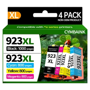 4Pack 923XL Ink Cartridge High-Yield with Chip Compatible with Home Office School Printers Replacement for Pro 8120 8122e 8132e 8124e 8125e 8130 (923XL-4Black) 4Pack 923XL Ink Cartridge High-Yield with Chip Compatible with Home Office School Printers Replacement for Pro 8120 8122e 8132e 8124e 8125e 8130 (923XL-4Black)
