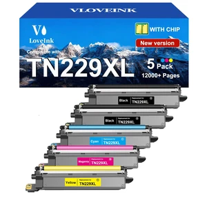 VLVLLNK Replacement for TN229XL Compatible for Brother TN229XL TN229 Toner Work with Brother MFC-L3780CDW HL-L3280CDW MFC-L3720CDW MFC-L3765CDW HL-L3300CDW HL-L8245CDW Printer High Yield (5 Pack) VLVLLNK Replacement for TN229XL Compatible for Brother TN229XL TN229 Toner Work with Brother MFC-L3780CDW HL-L3280CDW MFC-L3720CDW MFC-L3765CDW HL-L3300CDW HL-L8245CDW Printer High Yield (5 Pack)