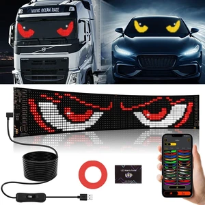 Devil Eyes Lights Customizable LED Sign for Cars & Business, Programmable Digital Display, Scrolling Text, Patterns & Animations, Flexible & Waterproof, App Control, 23''x5'' Devil Eyes Lights Customizable LED Sign for Cars & Business, Programmable Digital Display, Scrolling Text, Patterns & Animations, Flexible & Waterproof, App Control, 23''x5''