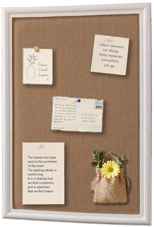 Linen Bulletin Board for Wall, White Framed Pin Board 24 x 36 Inches Fabric Surface, Wood Frame, Rustic Design, Photo Picture Memo Display, Living Room, Bedroom, Farmhouse/Modern Home Decor Linen Bulletin Board for Wall, White Framed Pin Board 24 x 36 Inches Fabric Surface, Wood Frame, Rustic Design, Photo Picture Memo Display, Living Room, Bedroom, Farmhouse/Modern Home Decor