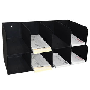 Check Sorter Organizer - 8 Pocket, 2-Tier Design - 4 Over 4-3 ¾ H x 16" W x 8" D - Scratch & Chip-Resistant Finish - Steel Construction - Pre-Drilled Holes - Document Organizer Check Sorter Organizer - 8 Pocket, 2-Tier Design - 4 Over 4-3 ¾ H x 16" W x 8" D - Scratch & Chip-Resistant Finish - Steel Construction - Pre-Drilled Holes - Document Organizer