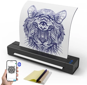 Wireless Tattoo Stencil Printer for Transfer Paper Rechargeable Thermal Tattoo Printer, Fast A4 Printing, Compatible with iOS/Android/Windows, 30 Sheets & 300 Designs Included Wireless Tattoo Stencil Printer for Transfer Paper Rechargeable Thermal Tattoo Printer, Fast A4 Printing, Compatible with iOS/Android/Windows, 30 Sheets & 300 Designs Included