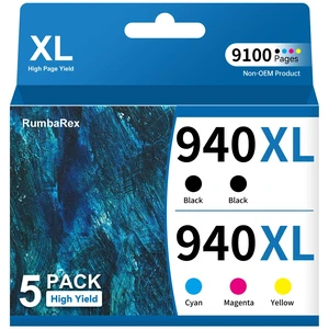 940 XL 940XL Ink Cartridges Combo Pack High-Yield Replacement for HP 940XL 940 Ink Cartridge for OfficeJet Pro 8000 8500 8500A Plus A909a A809a A910a Printer Ink 5-Pack (2 Black, Cyan Magenta Yellow) 940 XL 940XL Ink Cartridges Combo Pack High-Yield Replacement for HP 940XL 940 Ink Cartridge for OfficeJet Pro 8000 8500 8500A Plus A909a A809a A910a Printer Ink 5-Pack (2 Black, Cyan Magenta Yellow)