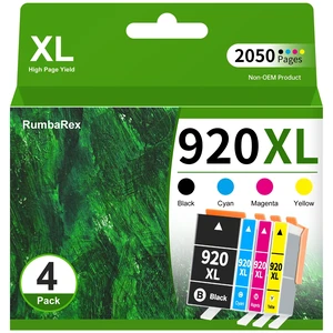 920 920XL Ink Cartridges Combo Pack High-Yield Replacement for HP 920 XL use for Officejet 6500 6500A 6000 7000 7500 7500A E709 Printer Ink 4-Pack (Black, Cyan, Magenta, Yellow) 920 920XL Ink Cartridges Combo Pack High-Yield Replacement for HP 920 XL use for Officejet 6500 6500A 6000 7000 7500 7500A E709 Printer Ink 4-Pack (Black, Cyan, Magenta, Yellow)