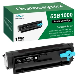 55B1000 Toner Cartridge 55B1H00 Black Toner High Yield 3,000 pages 1-Pack Compatible for Lexmark MS331 MX331 MX431 MS431 MS331dn MS431dn MS431dw MX331adn MX431adw MX431adn MX432adwe Laser Printer 55B1000 Toner Cartridge 55B1H00 Black Toner High Yield 3,000 pages 1-Pack Compatible for Lexmark MS331 MX331 MX431 MS431 MS331dn MS431dn MS431dw MX331adn MX431adw MX431adn MX432adwe Laser Printer