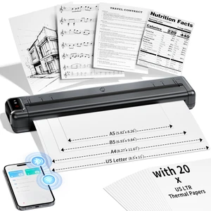 Ultra-Light Q302 Portable Wireless Inkless Thermal Printer WiFi Bluetooth for US Letter/A4/A5/B5 Thermal Paper, Compact Printer, Compatible with Android iOS Phone & Laptop Ultra-Light Q302 Portable Wireless Inkless Thermal Printer WiFi Bluetooth for US Letter/A4/A5/B5 Thermal Paper, Compact Printer, Compatible with Android iOS Phone & Laptop