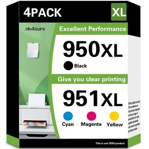 950XL 951XL High Yield Ink Cartridges (1Black/1Cyan/1Magenta/1Yellow) Replacement for HP OfficeJet Pro 8600 8610 8620 8100 8630 8660 8640 8615 76DW 251DW Printers 950XL 951XL High Yield Ink Cartridges (1Black/1Cyan/1Magenta/1Yellow) Replacement for HP OfficeJet Pro 8600 8610 8620 8100 8630 8660 8640 8615 76DW 251DW Printers