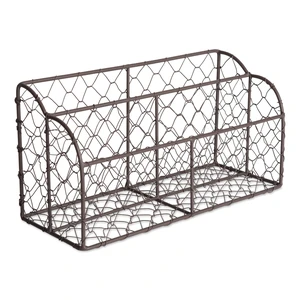 Farmhouse Office Collection, Metal Storage, Gray, Desktop Letter Holder Farmhouse Office Collection, Metal Storage, Gray, Desktop Letter Holder