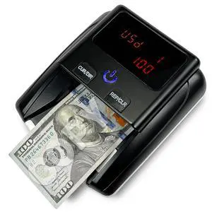 K605 Counterfeit Bill Detector for US Dollars, Automatic 4 Ways Feeding, Checks for UV(Ultraviolet), MG(Magnetic), IR(Infrared), Paper Quality and Size, Verifies Currency Denomination K605 Counterfeit Bill Detector for US Dollars, Automatic 4 Ways Feeding, Checks for UV(Ultraviolet), MG(Magnetic), IR(Infrared), Paper Quality and Size, Verifies Currency Denomination