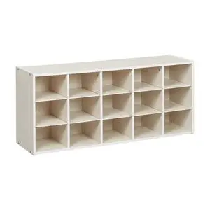 Streamline 15 Cubby Tray Storage Cabinet, 3x5, Classroom Furniture, White Wash Streamline 15 Cubby Tray Storage Cabinet, 3x5, Classroom Furniture, White Wash