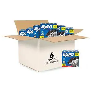Dry Erase Markers, Chisel Tip, Black, Low-Odor, Pack of 36, Perfect for Whiteboards, Non-Porous Surfaces & Home Offices Dry Erase Markers, Chisel Tip, Black, Low-Odor, Pack of 36, Perfect for Whiteboards, Non-Porous Surfaces & Home Offices