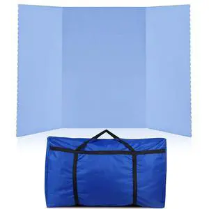 Trifold Poster Board with Storage Bag, Hook and Loop Fabric, Foldable 3 Panel Presentation Board for Science Fair and Exhibitions(Blue,72 x 36 Inch) Trifold Poster Board with Storage Bag, Hook and Loop Fabric, Foldable 3 Panel Presentation Board for Science Fair and Exhibitions(Blue,72 x 36 Inch)