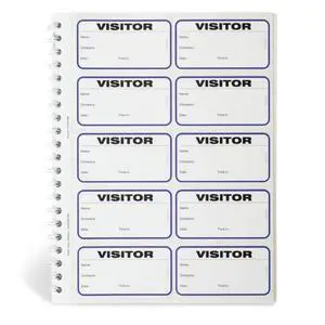 Visitor Log Book, Spiral-Bound Visitor Badges, Guest Register Book, Carbon Copy - 150 Badges Visitor Log Book, Spiral-Bound Visitor Badges, Guest Register Book, Carbon Copy - 150 Badges