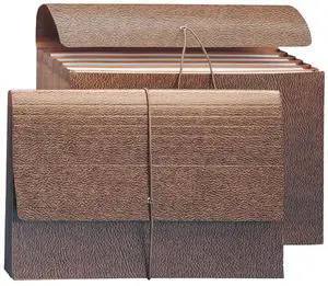 Partition Expanding File Wallet, Flap and Cord Closure, 6 Pockets, 5-1/4" Expansion, Legal Size, Redrope, 10 per Box (72475) Partition Expanding File Wallet, Flap and Cord Closure, 6 Pockets, 5-1/4" Expansion, Legal Size, Redrope, 10 per Box (72475)