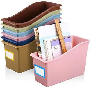 24 Pack Boho Neutral Book Bins for Classroom Decor Bulk Plastic Bins with Name Labels Assorted Color Organization Book Bin Baskets Teacher Storage Boxes for Classroom Office 24 Pack Boho Neutral Book Bins for Classroom Decor Bulk Plastic Bins with Name Labels Assorted Color Organization Book Bin Baskets Teacher Storage Boxes for Classroom Office