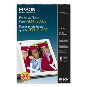 Premium Photo Paper Semi-Gloss, 13 x 19 Inches, 20 Sheets (S041327) Premium Photo Paper Semi-Gloss, 13 x 19 Inches, 20 Sheets (S041327)