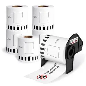 6 Rolls DK-2251 Replace for Brother DK2251 (2-3/7" x 50') Black/Red | Continuous Length Labels White Paper Tape, 2.4in x 50ft, Compatible with Brother QL-800, QL-810W, QL-820NWB Printers 6 Rolls DK-2251 Replace for Brother DK2251 (2-3/7" x 50') Black/Red | Continuous Length Labels White Paper Tape, 2.4in x 50ft, Compatible with Brother QL-800, QL-810W, QL-820NWB Printers