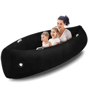 Extra Large 80/60inch Comfy Peapod Sensory Chair for Kids Gift for Reading Corner Inflatable Classroom Furniture Sensory Toys for Kids Children with Autism(Black,80 Inch) Extra Large 80/60inch Comfy Peapod Sensory Chair for Kids Gift for Reading Corner Inflatable Classroom Furniture Sensory Toys for Kids Children with Autism(Black,80 Inch)