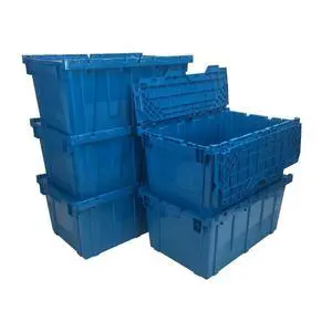 Storage Plastic Tote Crate, 27"x16.9"x12.5", 5 Pack | Flip Top, Stackable, Closet Space Saving, For Home Organization Storage Plastic Tote Crate, 27"x16.9"x12.5", 5 Pack | Flip Top, Stackable, Closet Space Saving, For Home Organization