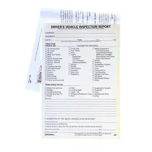 Detailed Driver's Vehicle Inspection Report 25-pk. - Book Format with 31 Sets, 2-Ply with Carbon, 5.5" x 8.5", Meet FMCSR Requirements, J. J. Keller & Associates, Inc Detailed Driver's Vehicle Inspection Report 25-pk. - Book Format with 31 Sets, 2-Ply with Carbon, 5.5" x 8.5", Meet FMCSR Requirements, J. J. Keller & Associates, Inc