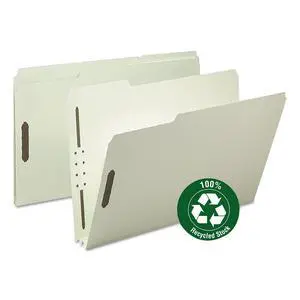 Pressboard Fastener File Folder, 2 Fasteners, 1/3-Cut Tab, 2" Expansion, Legal Size, Gray/Green, 25 per Box (20004) Pressboard Fastener File Folder, 2 Fasteners, 1/3-Cut Tab, 2" Expansion, Legal Size, Gray/Green, 25 per Box (20004)