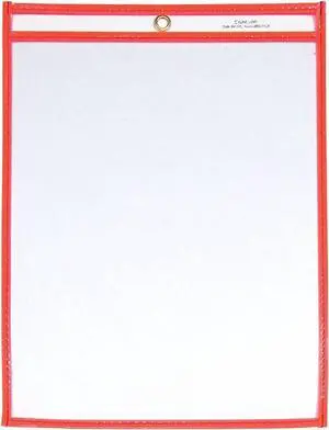 Neon Stitched Shop Ticket Holders, Orange, Both Sides Clear, 9 x 12 Inches, 15 per Box (43912) (Pack of 5) Neon Stitched Shop Ticket Holders, Orange, Both Sides Clear, 9 x 12 Inches, 15 per Box (43912) (Pack of 5)