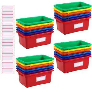 24 Pack Book Bins for Classroom Plastic Cubby Storage Bins Colored Kids Toy Organizer Container with 120 Pcs Self Adhesive Label for Student Teacher Library School Office Home(Rainbow Color) 24 Pack Book Bins for Classroom Plastic Cubby Storage Bins Colored Kids Toy Organizer Container with 120 Pcs Self Adhesive Label for Student Teacher Library School Office Home(Rainbow Color)