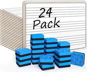 24 Pack Dry Erase Music Staff White Boards 9" X 12 Inch Lapboard Double Sided Musical Notes whiteboard for Kids Students, Musicians and Home Erasers Included 24 Pack Dry Erase Music Staff White Boards 9" X 12 Inch Lapboard Double Sided Musical Notes whiteboard for Kids Students, Musicians and Home Erasers Included
