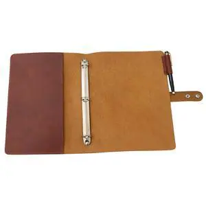 Premium Leather 3-Ring Binder Portfolio, 8.5x11 Inch Letter Size Organizer Folder, Refillable 3-Hole Paper BusinessBinder, Resume Folio for Men and Women (Tan) Premium Leather 3-Ring Binder Portfolio, 8.5x11 Inch Letter Size Organizer Folder, Refillable 3-Hole Paper BusinessBinder, Resume Folio for Men and Women (Tan)