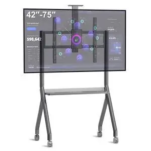 Smart Board Stand for 42" 75" Interactive Smart Whiteboard, Height Adjustable Mobile Portable Stand with Four Lockable Wheels for Classroom Home Office Business Studio Smart Board Stand for 42" 75" Interactive Smart Whiteboard, Height Adjustable Mobile Portable Stand with Four Lockable Wheels for Classroom Home Office Business Studio
