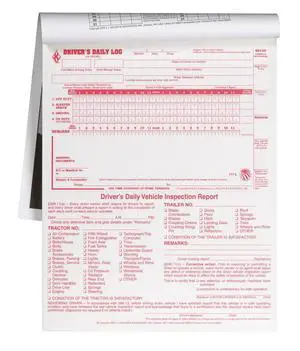 J. J. Keller 2-In-1 Driver Daily Log Book 5-pk. with Detailed Driver Vehicle Inspection Report & Simplified Recap - Book Format with 31 Sets, 2-Ply Carbonless, 8.5" x 11" J. J. Keller 2-In-1 Driver Daily Log Book 5-pk. with Detailed Driver Vehicle Inspection Report & Simplified Recap - Book Format with 31 Sets, 2-Ply Carbonless, 8.5" x 11"