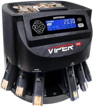 Viper V395 Coin Counter, Sorter, and Wrapper, Sorts All US Coins Including Half Dollars Viper V395 Coin Counter, Sorter, and Wrapper, Sorts All US Coins Including Half Dollars